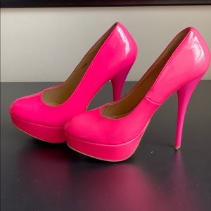 Neon Pink Stiletto Heels